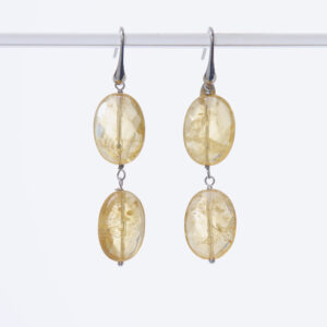 Orecchini in Quarzo Citrino ed Argento