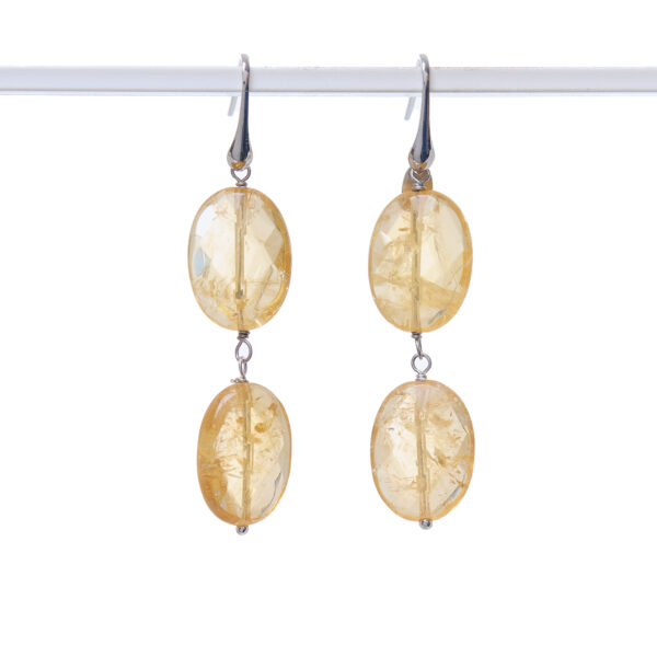 Orecchini in Quarzo Citrino ed Argento
