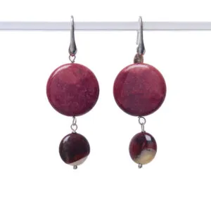 Orecchini in Mokaite ed Argento