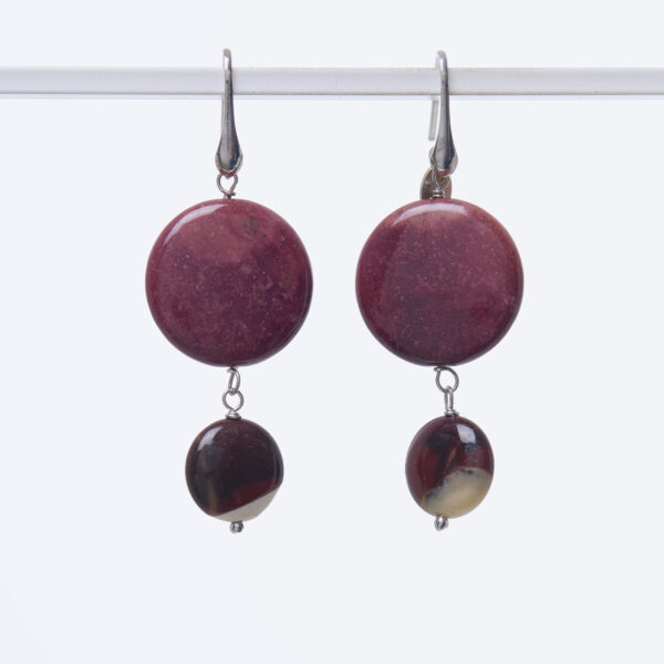 Orecchini in Mokaite ed Argento