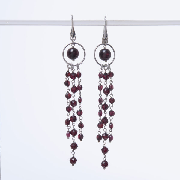 Orecchini con Granato ed Argento