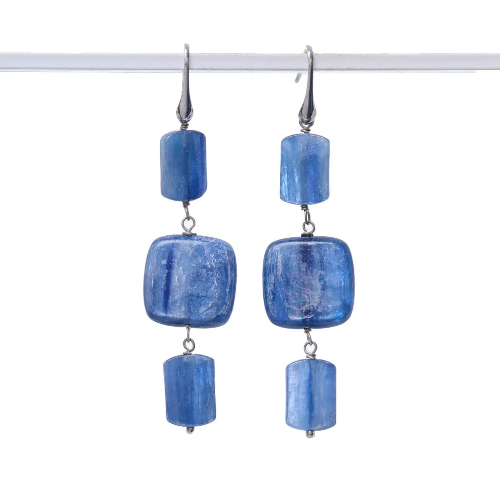 Orecchini in Cianite ed Argento