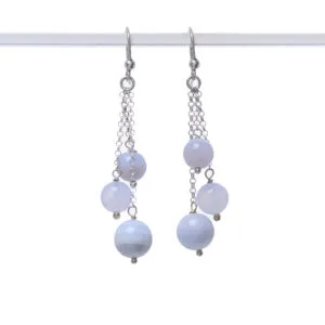 Orecchini in Calcedonio ed Argento