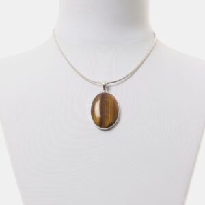 Ciondolo in Occhio di Tigre con Argento