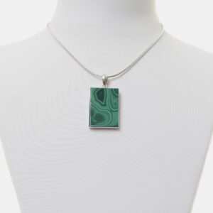 Ciondolo in Malachite con Argento