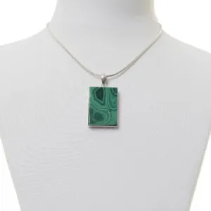 Ciondolo in Malachite con Argento