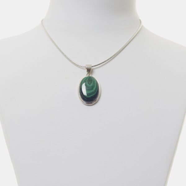 Ciondolo in Malachite con Argento