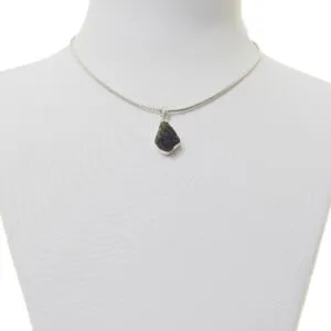 Ciondolo in Moldavite con Argento