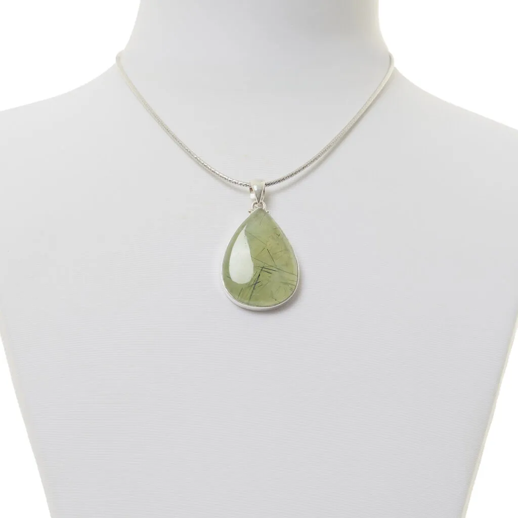Ciondolo in Prehnite con Argento