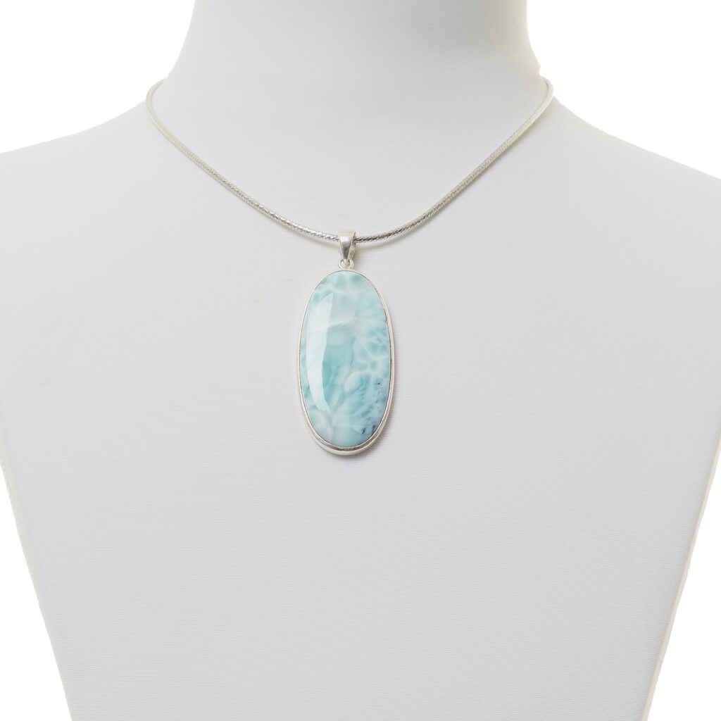 Ciondolo in Larimar ed Argento