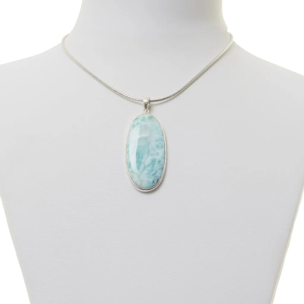 Larimar en zilveren hanger