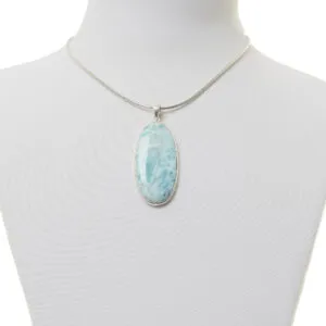 Ciondolo in Larimar ed Argento
