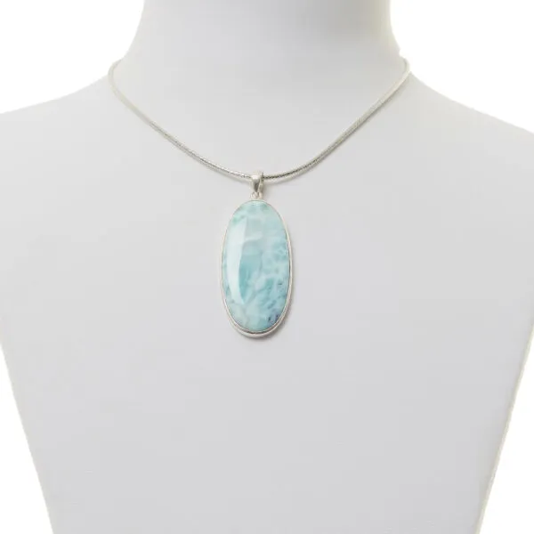 Larimar en zilveren hanger