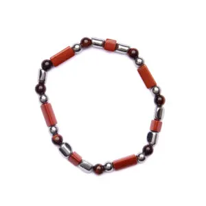 Bracciale Uomo elastico in Occhio di bue e Diaspro