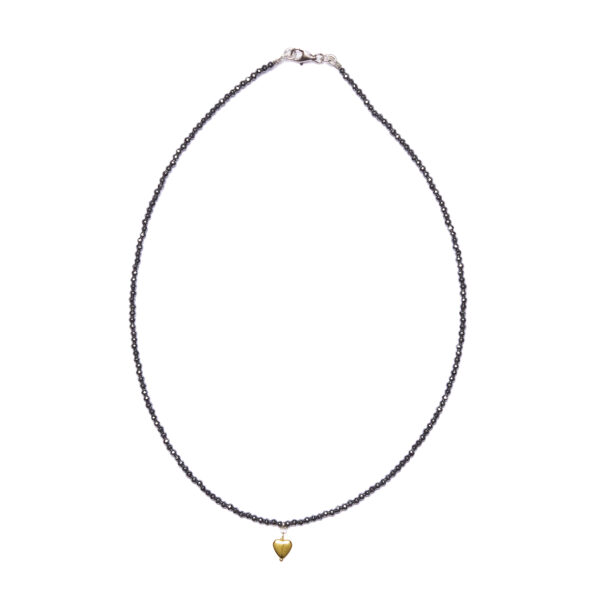 Collana in Ematite Naturale con elemento Charms a Cuore