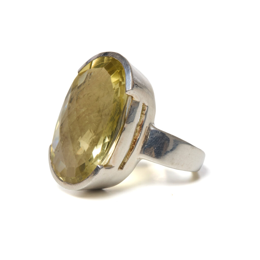 Anello in Argento con Citrino naturale Lemon