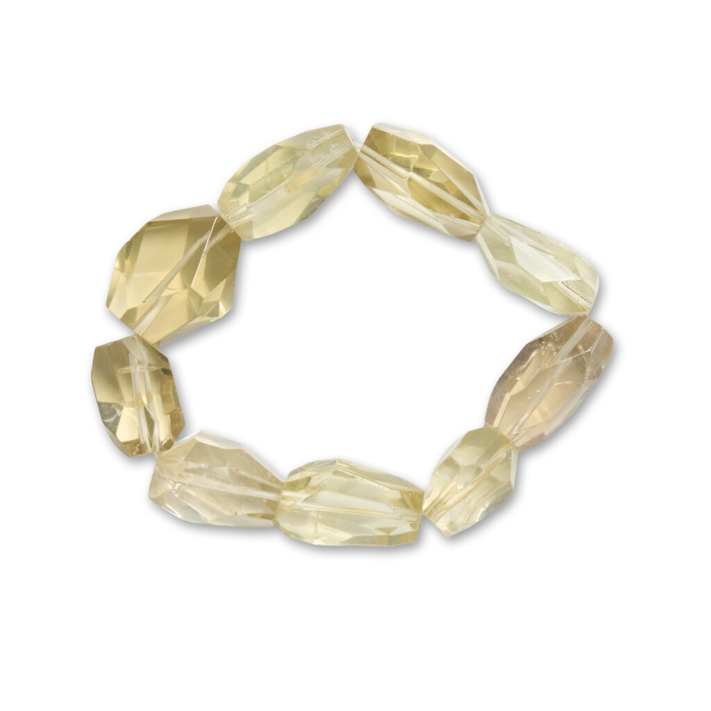 Bracciale elastico in Citrino Lemon naturale