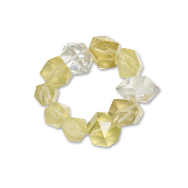 Bracciale elastico in Citrino Lemon naturale