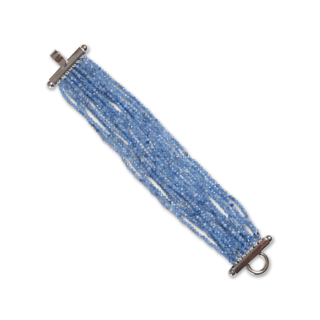 Bracciale infilato multifilo in Cianite
