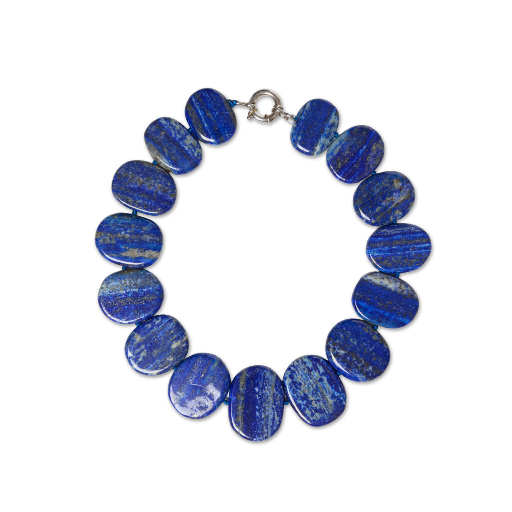 Collana in Lapislazzuli in forme Ovali piatte