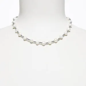 Collana in Perle ed Ematite rodiata