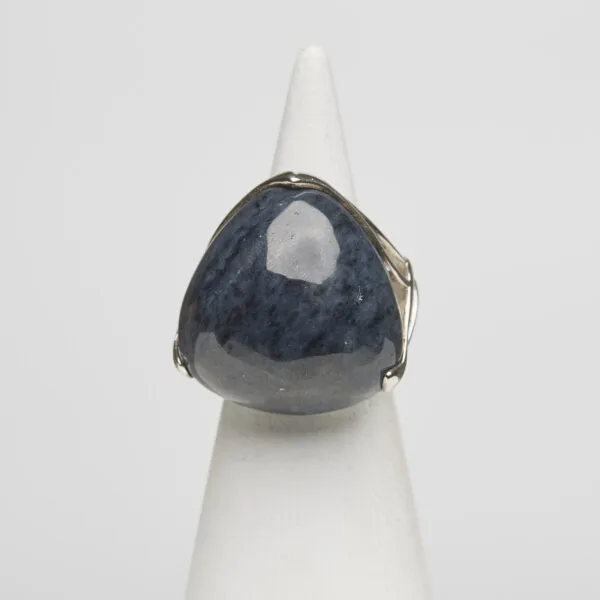 Anello Regolabile in Argento con Dumortierite