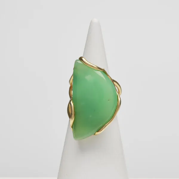 Anello regolabile in Argento con Crisoprasio