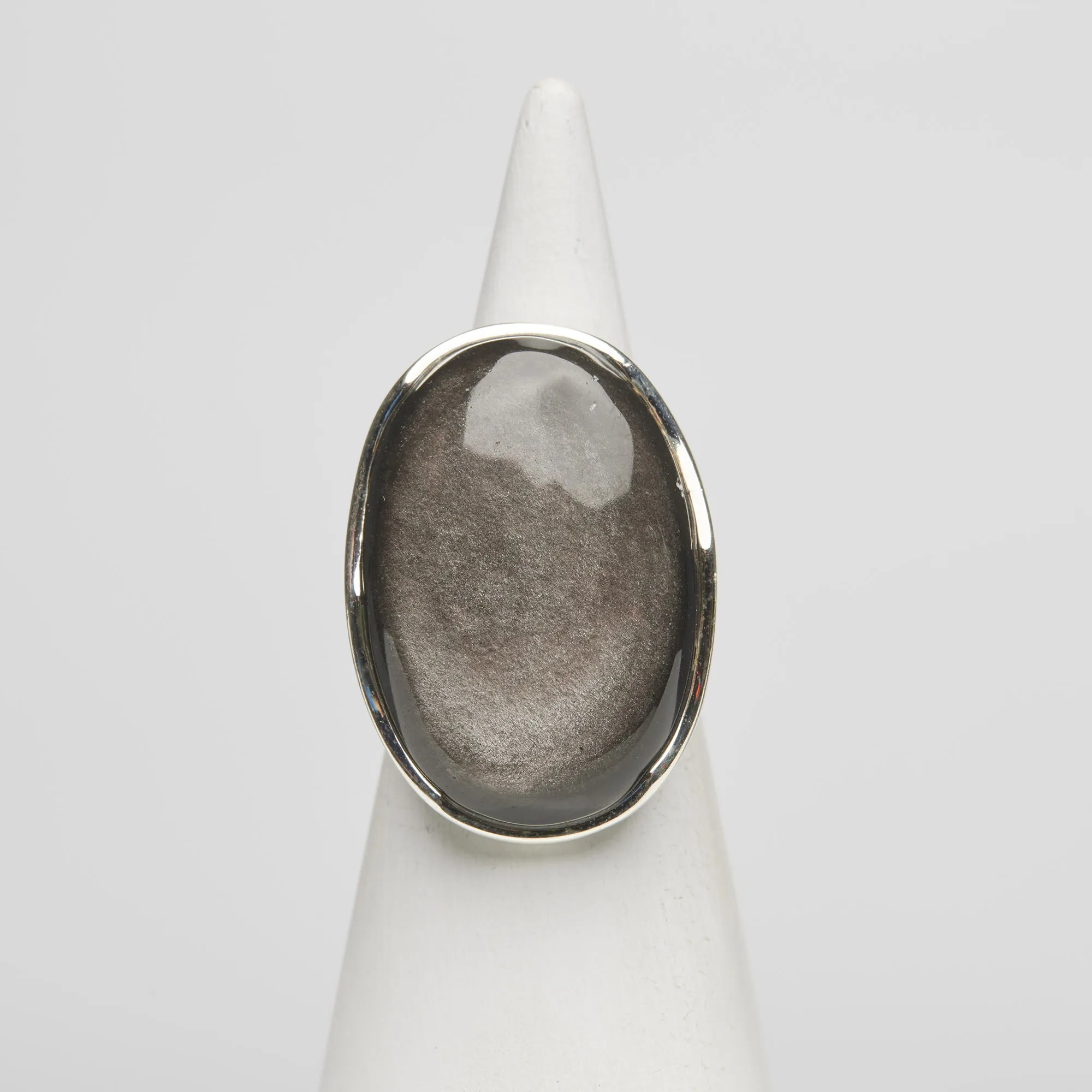 Anello in Argento con Ossidiana Gold