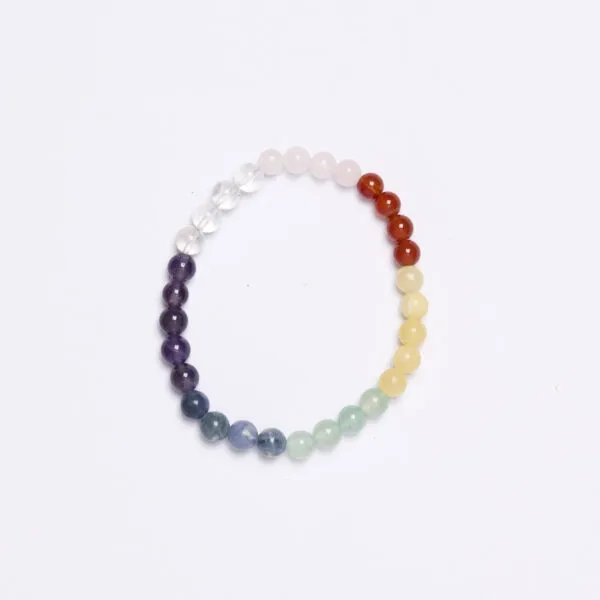 Bracciale elastico in Pietre assortite dei Chakra