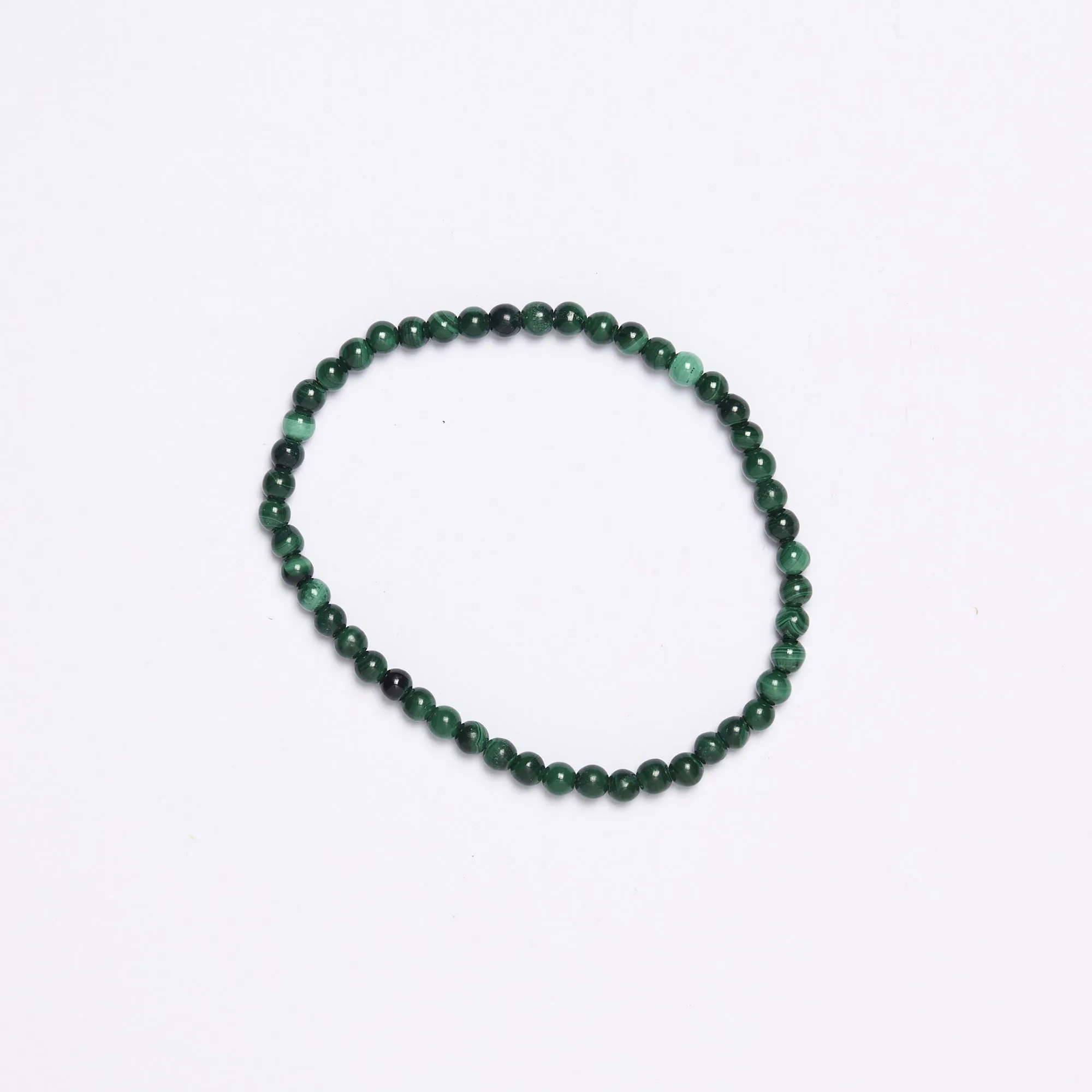 Bracciale Elastico in Malachite a sfera