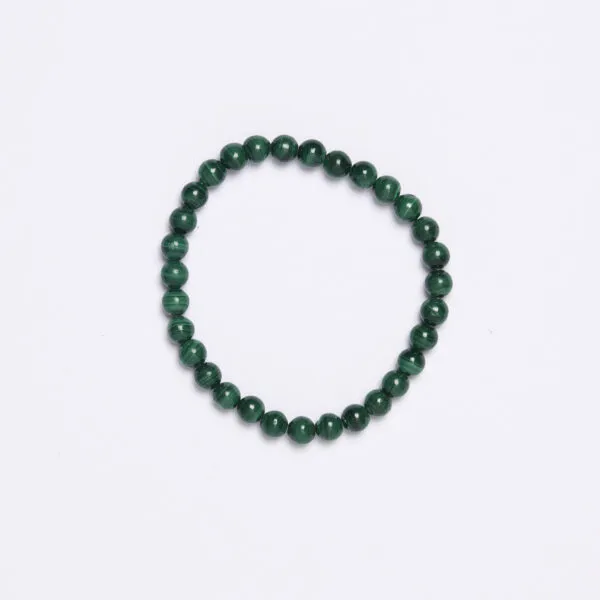 Bracciale Elastico in Malachite a sfera