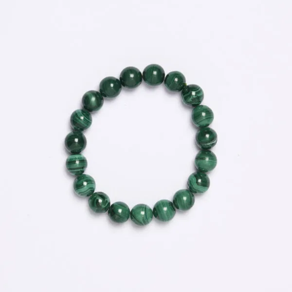 Bracciale Elastico in Malachite a sfera