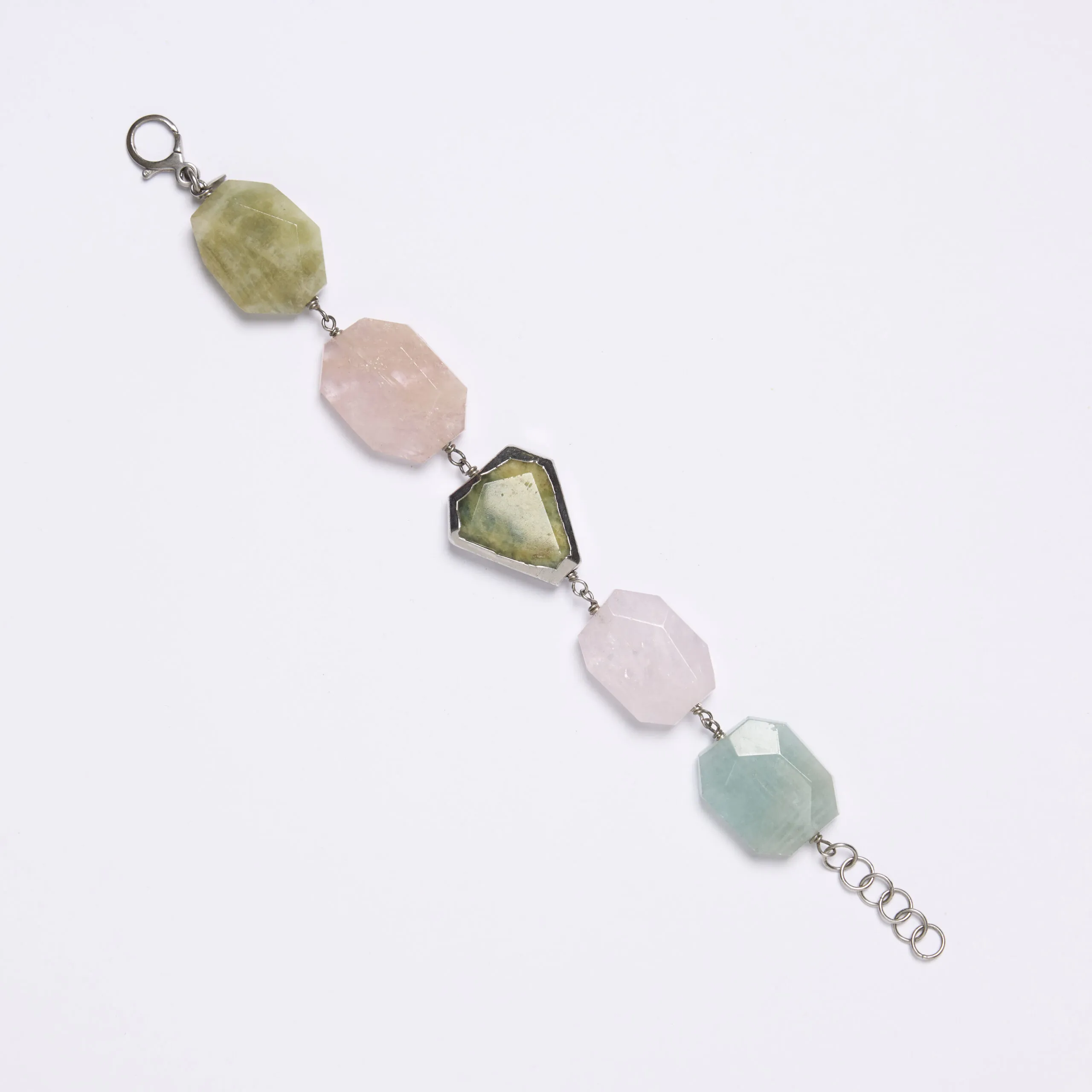 Bracciale Rilegato in Acquamarina ed Eliodoro Scontornato