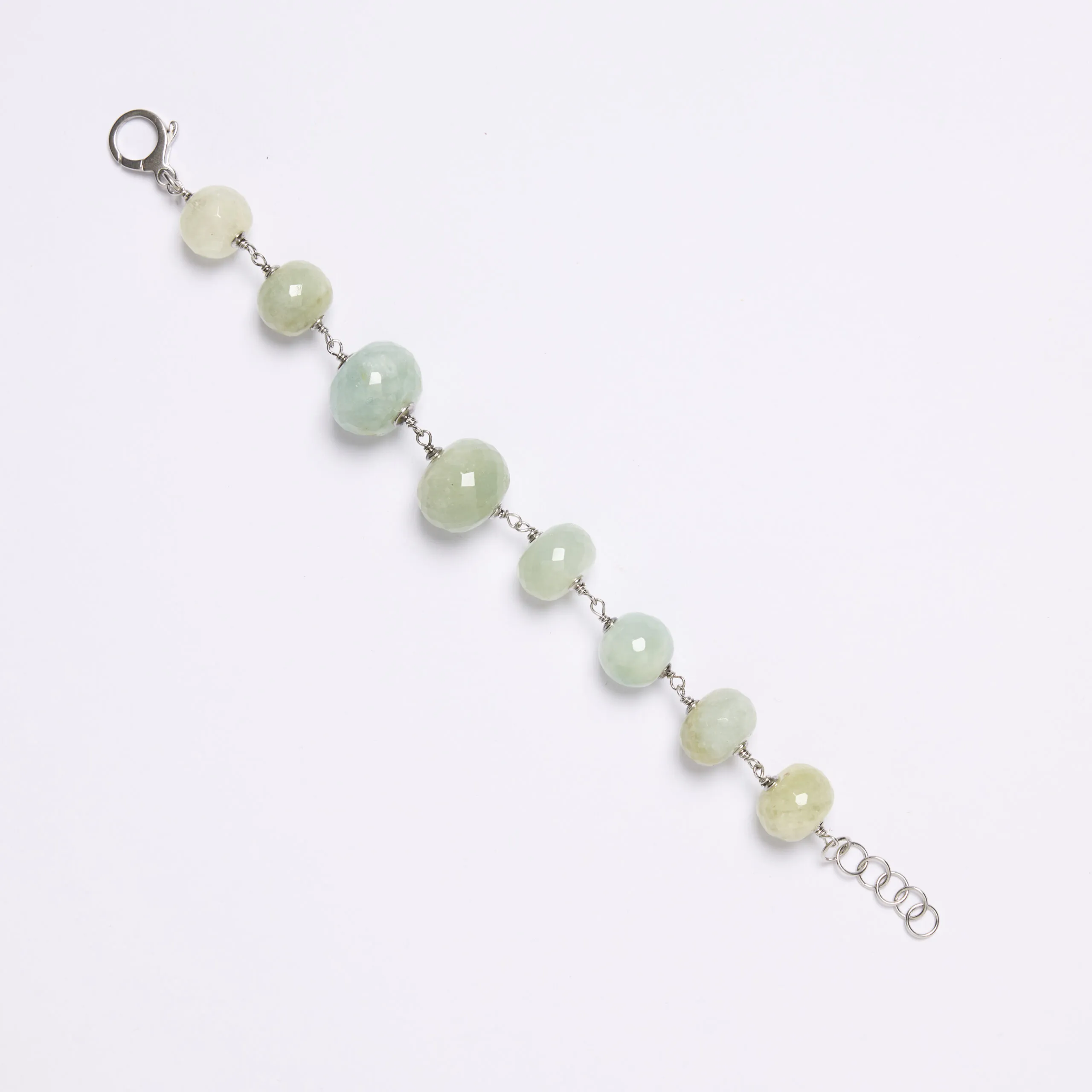 Bracciale rilegato in Acquamarina sfaccettata