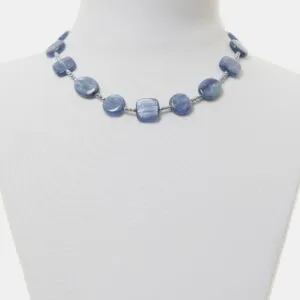 Collana corta in Cianite ed Ematite