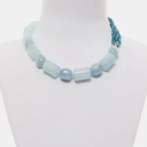Collana in Acquamarina ed Apatite