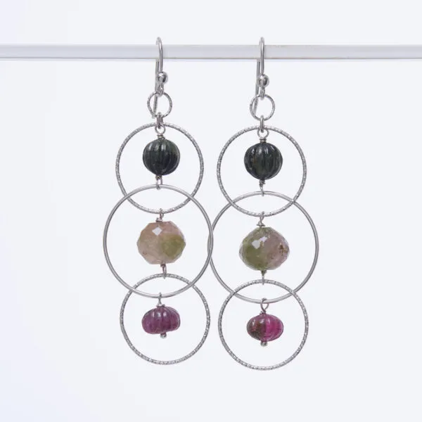 Orecchini in Tormalina ed Argento