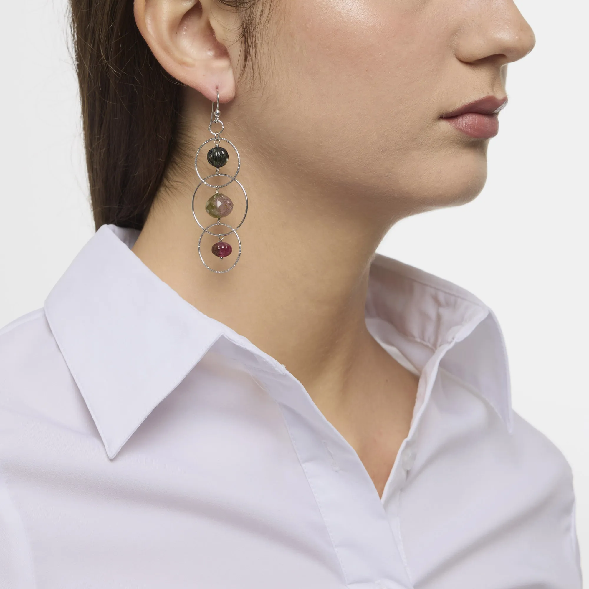 Orecchini in Tormalina ed Argento