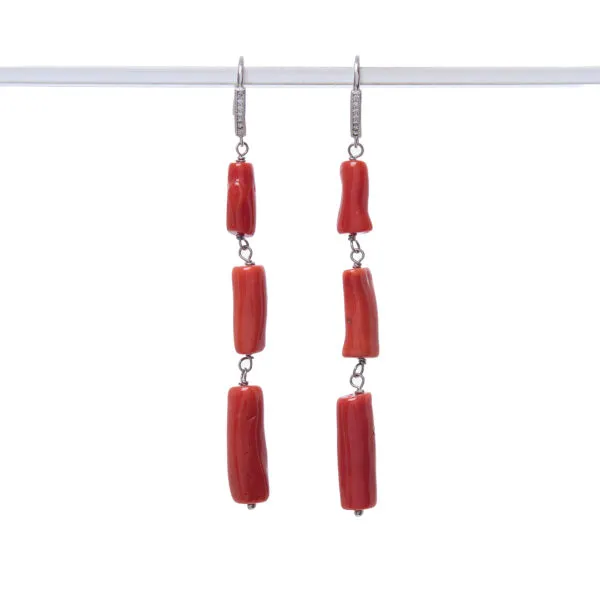 Orecchini in Corallo ed Argento