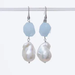Orecchini in Acquamarina e Perle Barocche