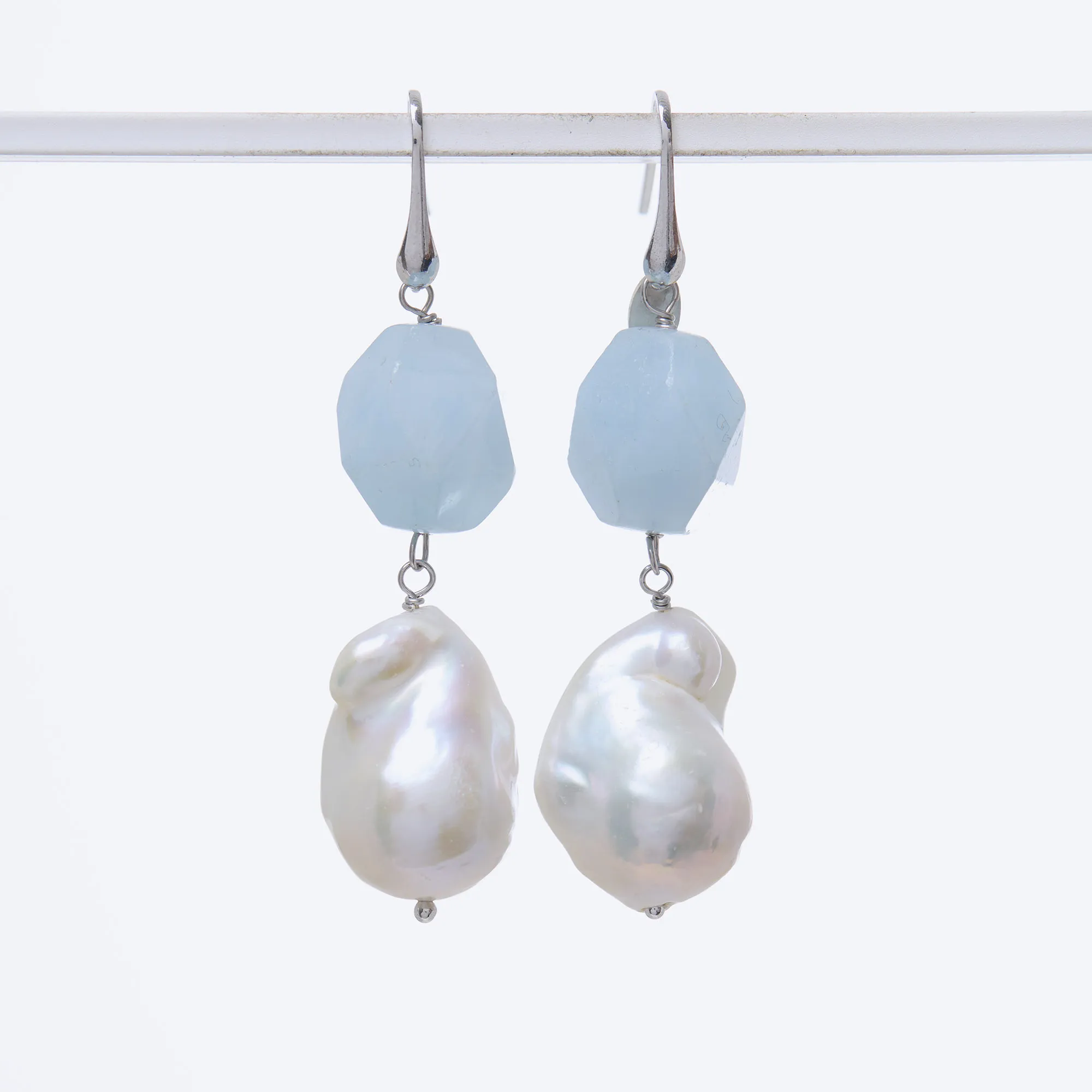 Orecchini in Acquamarina e Perle Barocche