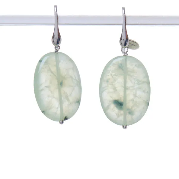 Orecchini in Prehnite ed Argento