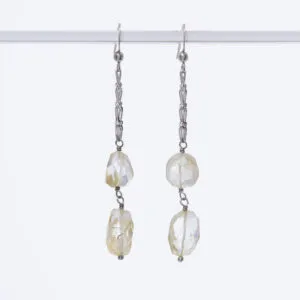 Orecchini in Quarzo Citrino ed Argento