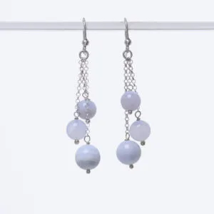 Orecchini in Calcedonio ed Argento