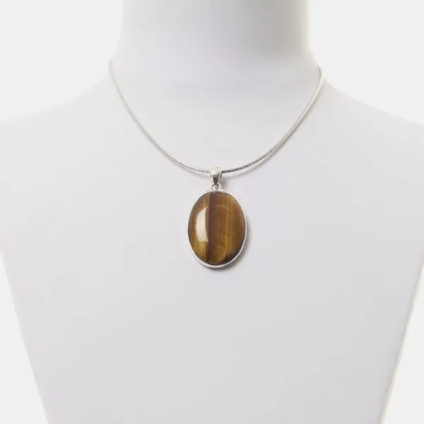 Ciondolo in Occhio di Tigre con Argento