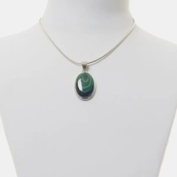 Ciondolo in Malachite con Argento